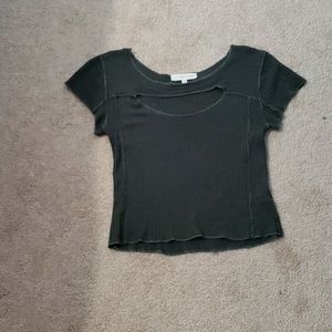 Olive green cropped top